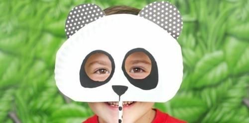 μάσκα panda tinker με παιδιά