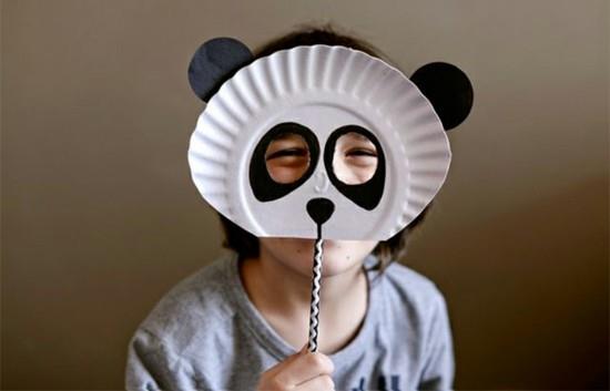 μάσκα panda tinker με παιδιά για το καρναβάλι