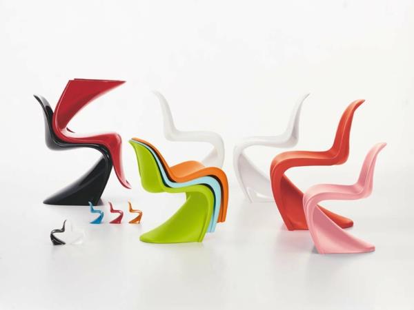 καρέκλα panton έγχρωμες σχεδιαστικές καρέκλες verner panton