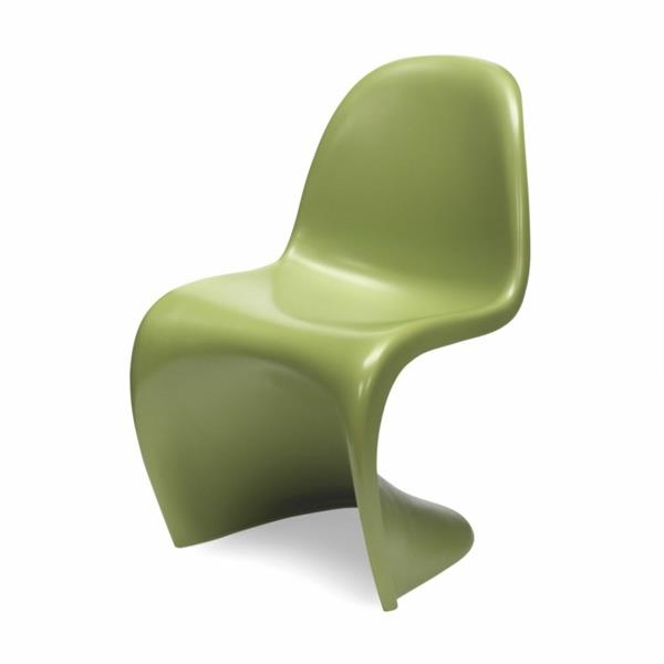καρέκλα panton πράσινη άνετη καινοτόμος