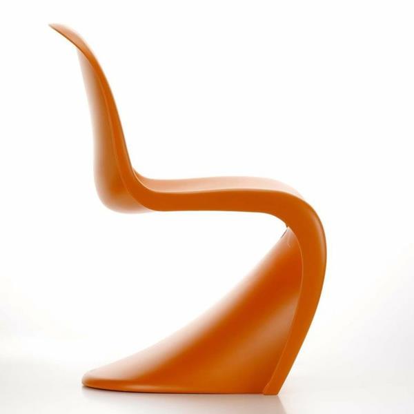 καρέκλα panton πορτοκαλί καρέκλες σχεδιαστών verner panton