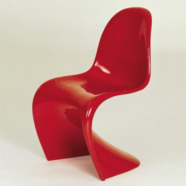 καρέκλα panton κόκκινες καρέκλες σχεδιαστών δανέζικα έπιπλα σχεδιασμού