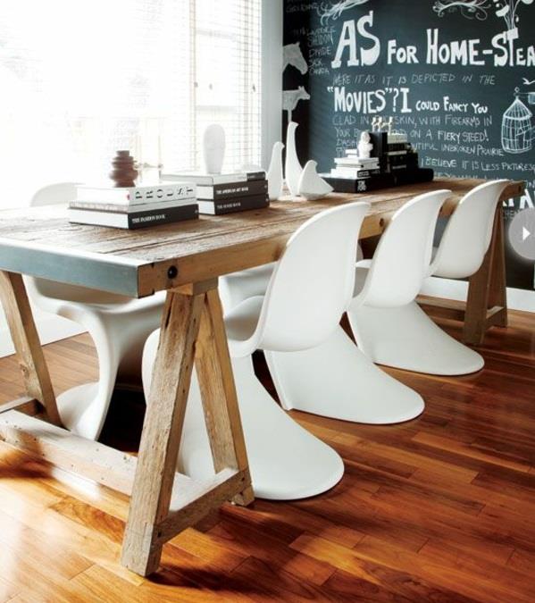 καρέκλα panton λευκές καρέκλες σχεδιαστών τραπεζαρία τραπεζαρία ξύλινο τραπέζι