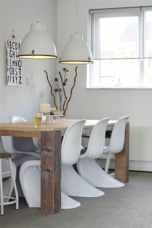 καρέκλα panton λευκές καρέκλες σχεδιαστών έπιπλα τραπεζαρίας σκανδιναβικό σχέδιο
