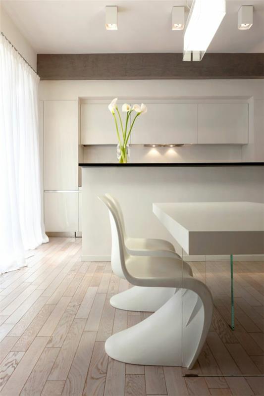 καρέκλα panton λευκές καρέκλες σχεδιαστών τραπεζαρία σκανδιναβική επίπλωση