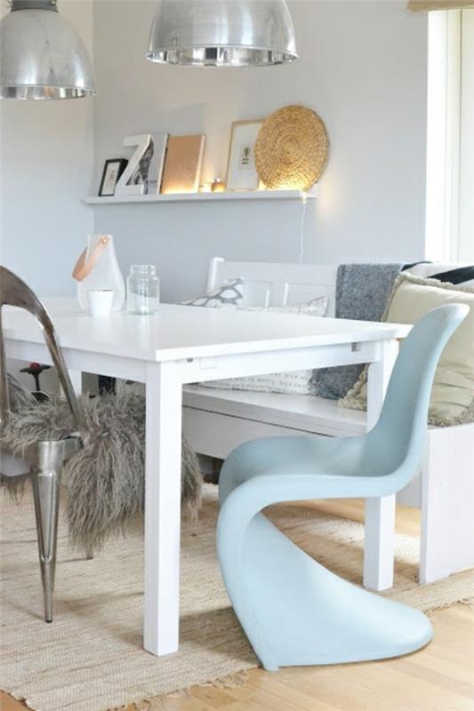 καρέκλα panton λευκές καρέκλες σχεδιαστών σκανδιναβικό σχέδιο