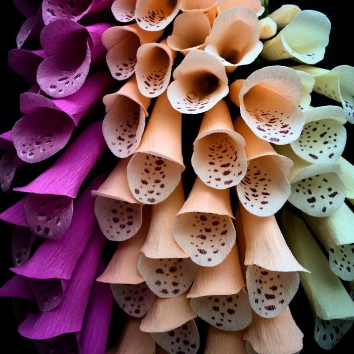 χαρτί λουλούδια χαρτί τέχνης πολύχρωμα καλοκαιρινά λουλούδια κουδούνια