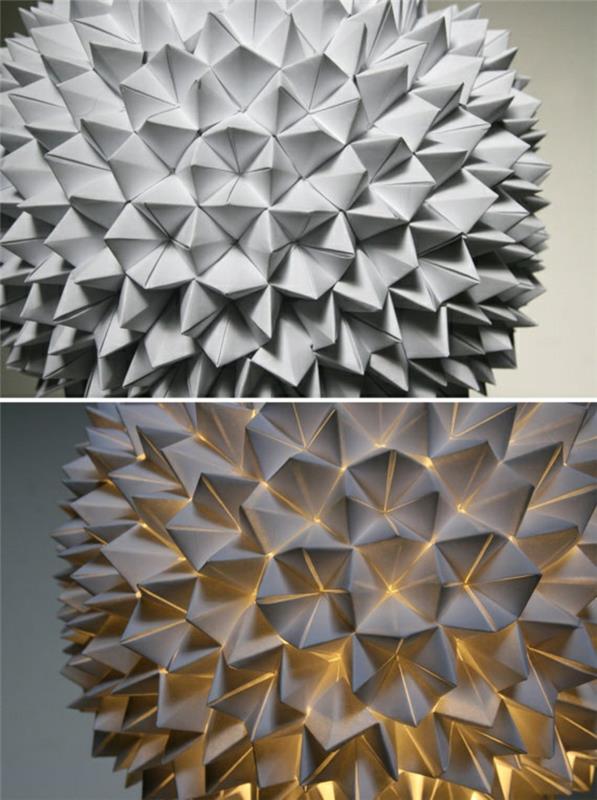 λαμπτήρες χαρτιού κρεμαστές λάμπα origami σχέδιο
