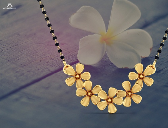 Nisan Çiçeği Altın Mangalsutra