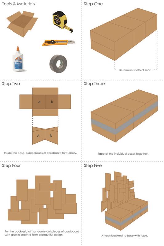 έπιπλα από χαρτόνι κρεβάτι από χαρτόνι από χαρτόνι ιδέες σχεδιασμού παιδικού δωματίου diy ιδέες φτιάξτε μόνοι σας