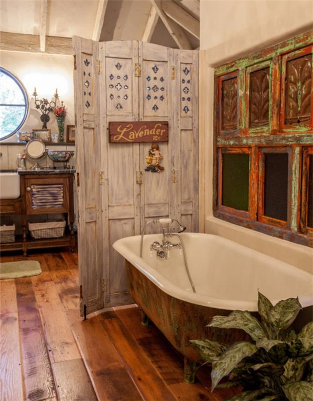 οθόνες diy ιδέες διαχωριστικά δωματίων vintage μπάνιο limaonagua