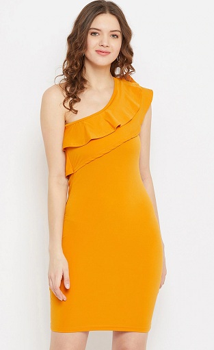 Tek Omuz Bodycon Parti Elbiseleri
