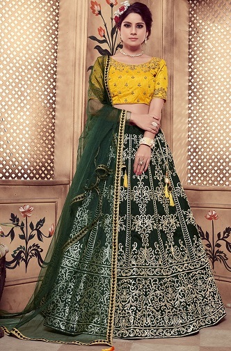 İpek Parti Giyim Lehenga Choli