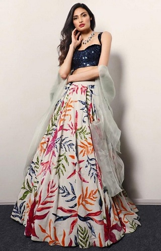 Baskılı Parti Giyim Lehenga Choli