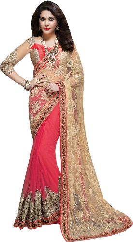 Parti Giyimi Sarees-Ağır İşlemeli Parti Giyimi Saree 10