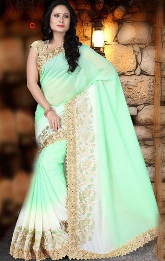 Georgette Sarees Parti Giyimi
