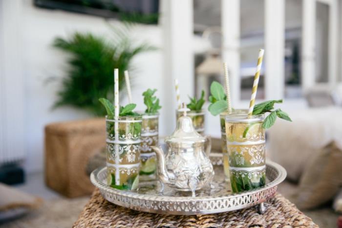 διακόσμηση πάρτι παγωμένο τσάι μαροκινό σετ τσαγιού