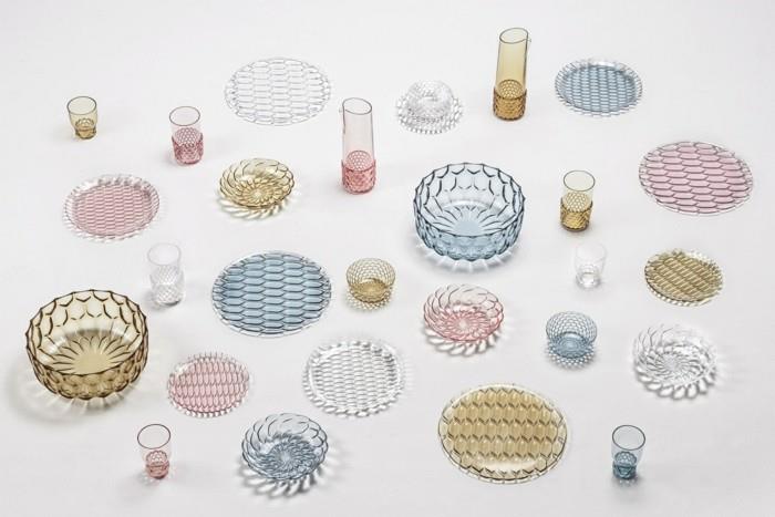 πιάτα πάρτι πολύχρωμα πλαστικά pmma καινοτόμα υλικά πιάτα μπολ βάζα