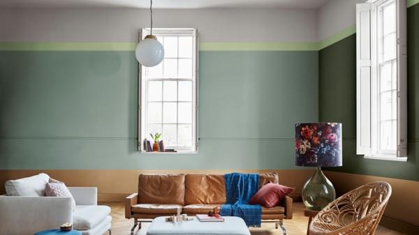 παστέλ πράσινο καρυκευμένο μέλι τοίχων χρωματίζει ιδέες σαλόνι