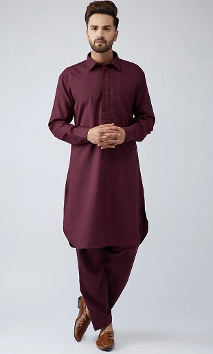 Pamuklu Pathani Kurta Şalvar