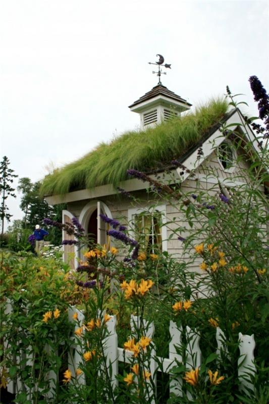 Πράσινο roof garden ρίξτε εξωτερικές ιδέες