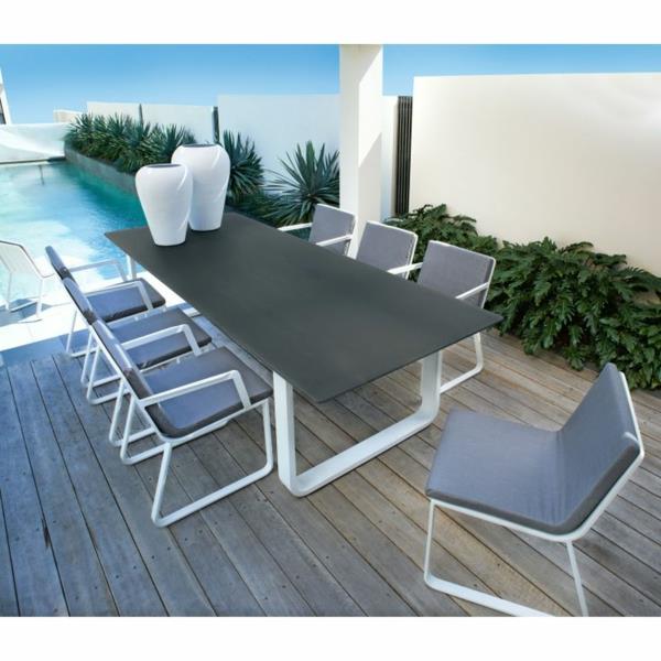 βεράντα pontoon εξωτερική επίπλωση catering πισίνα