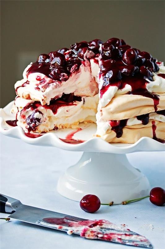 συνταγές κεράσι pavlova cake