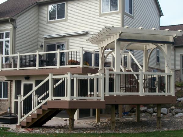 πέργκολα στέγη βεράντα στέγες σκάλες