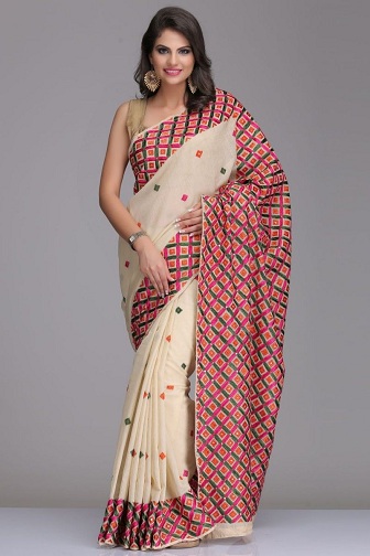Phulkari Nakış Saree