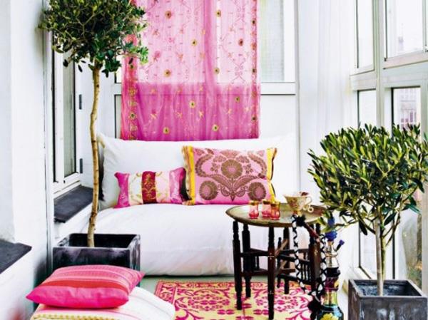 ροζ εσωτερικούς χώρους ιδέες κομψές προθέσεις χαλιά μαξιλάρια