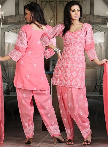 Rožinė vištiena Salwar Kameez