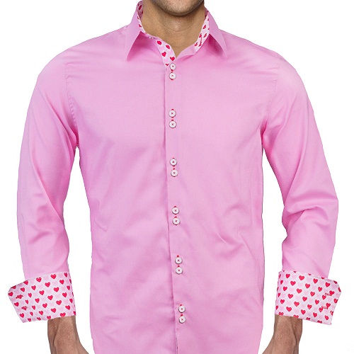 Dienos suknelė Vyriški rožiniai marškiniai