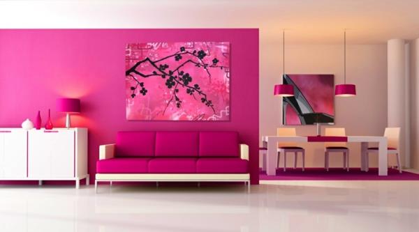 ροζ ιδέες βαφής τοίχου εικόνες σχεδιασμός τοίχου με χρώμα
