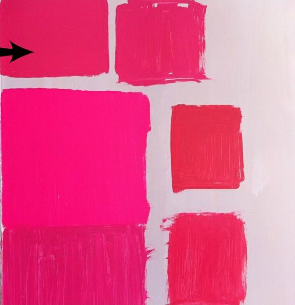 ροζ ιδέες βαφής τοίχου ροζ αποχρώσεις δοκιμάστε μοτίβο