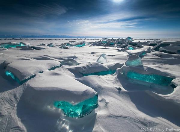 πλανήτης γη Βαϊκάλη λίμνη Ρωσία πολύτιμος λίθος πάγος