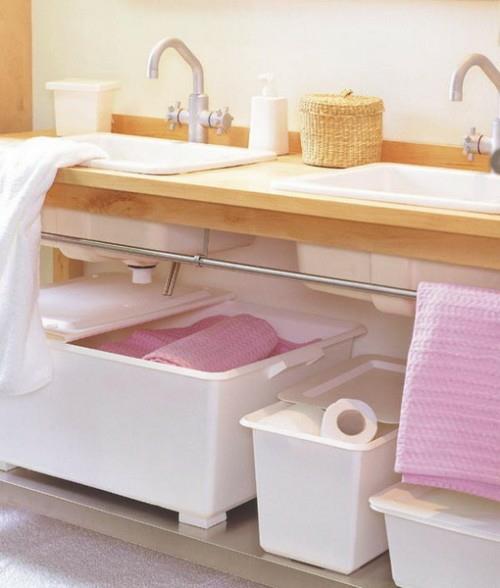 πλαστικά καλάθια αποθήκευση νοικοκυριό μπάνιο μικρό