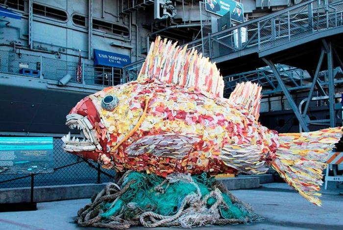 πλαστική τέχνη δημιουργική φιγούρα ψαριών