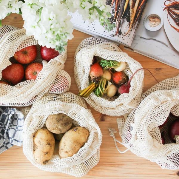 πλαστικές δωρεάν επαναχρησιμοποιούμενες σακούλες κουζίνας για φρούτα και λαχανικά