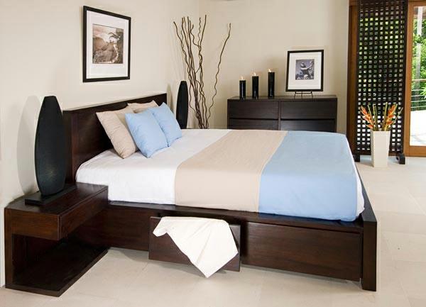 κρεβάτια πλατφόρμας με διαμερίσματα εξοπλισμένα με μοντέρνα επίπλωση