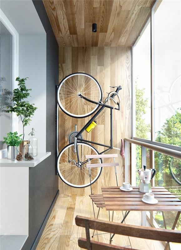 έπιπλα που εξοικονομούν χώρο μικρά μπαλκόνια δημιουργούν χώρο για ποδήλατα