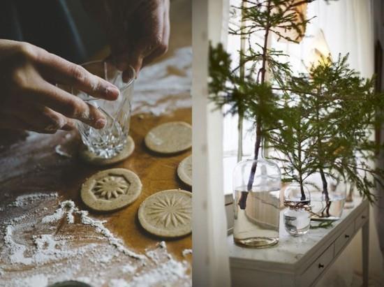 ψήσιμο μπισκότων σκανδιναβικές χριστουγεννιάτικες διακοσμήσεις
