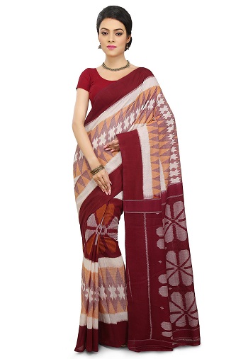 Pochampally El Dokuma Pamuk Sarees