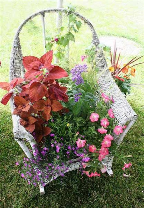 γλάστρες από πολυ μπαστούνι εσωτερικά φυτά έπιπλα κήπου πολυθρόνες λουλούδια