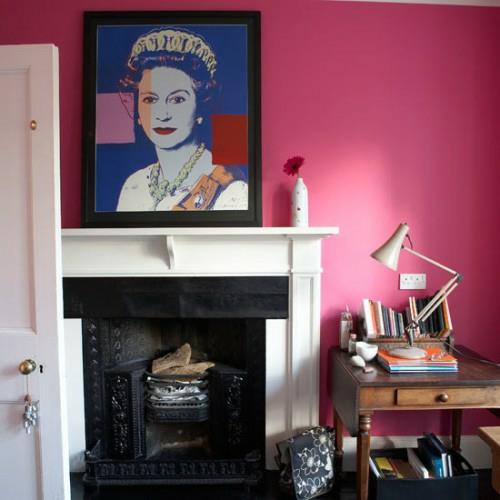 pop art ιδέες διακόσμησης τοίχου πολύχρωμη βασίλισσα mantelpiece πρωτότυπο κλασικό