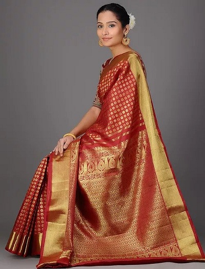 Brokar Kanjivaram Sari