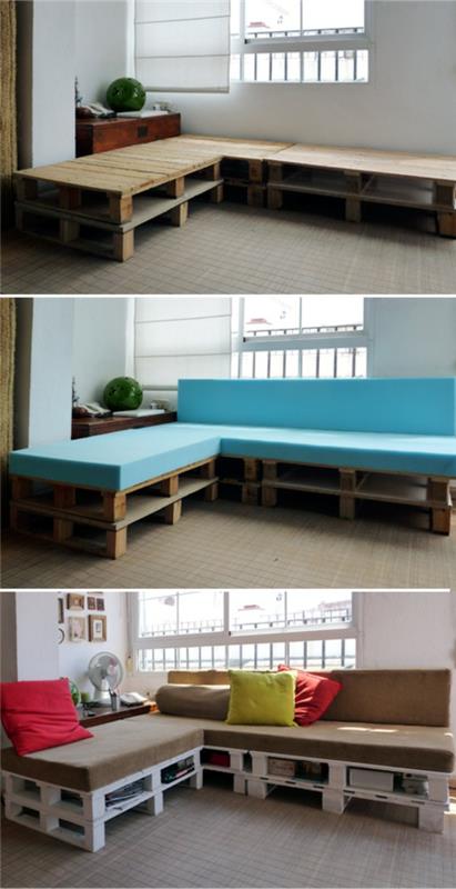 πρακτικές ιδέες διαβίωσης DIY για τις ξύλινες παλέτες του σπιτιού σας