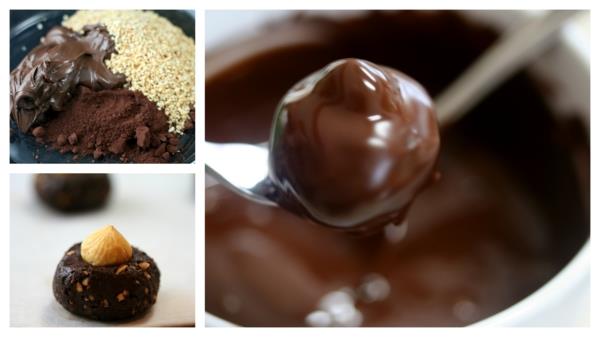 Φτιάξτε τα δικά σας πραλίνα μπισκότα μαύρης σοκολάτας