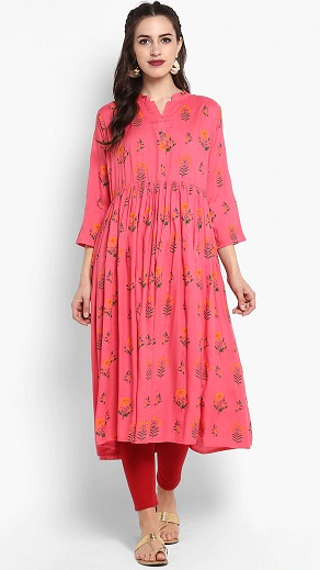 Batik Baskılı Anarkalı Kurti