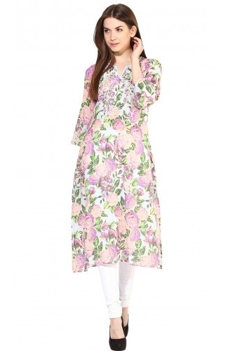 Çiçek Baskılı Kurti