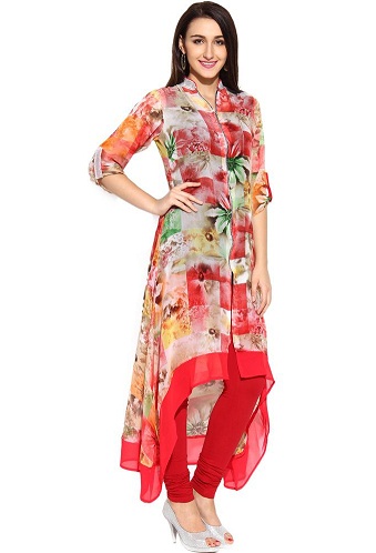 Baskılı Yüksek Düşük Kurti